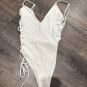 White One Piece - Blue Life Swim